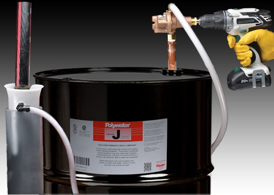 Lubricant, cable, poly "J", 208L drum, Polywater TEN Group